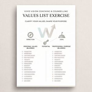 Top 5 Values Worksheet